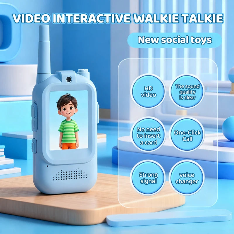 JCMO Video Walkie Talkies for Kids 2 Pack Funny Voice Change