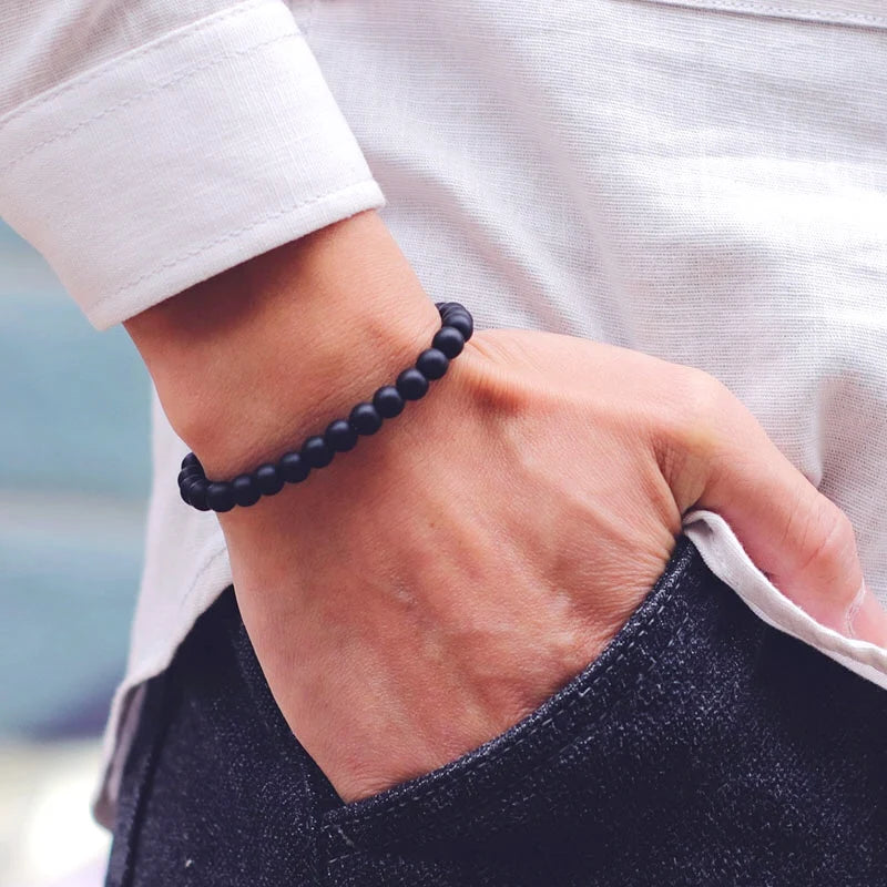 Fashion Mens Bracelet Set 2pcs Sliding Adjustable Lucky Red Thread