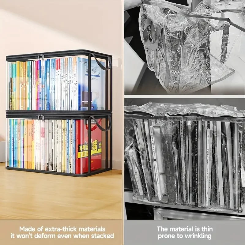 Clear PVC Storage Box | Flip-Top Lid & View Window | Multi-Use