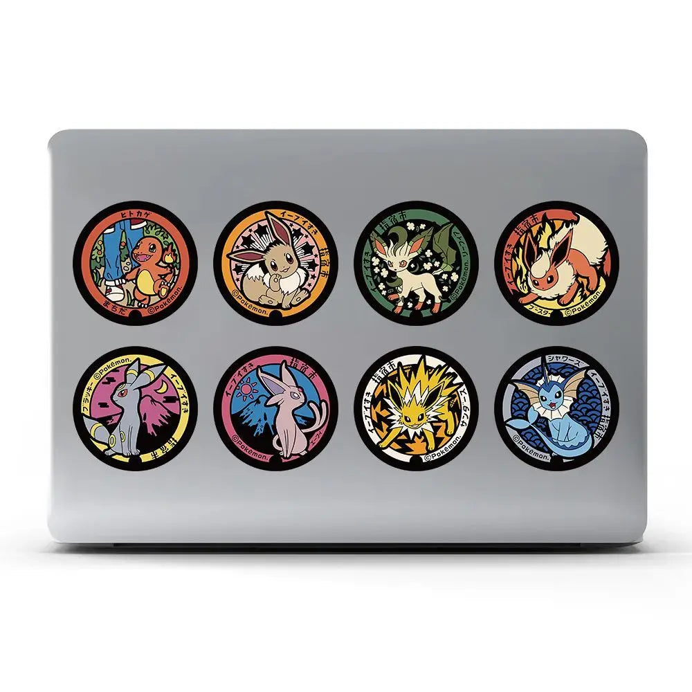500/1000PCS Pokemon Pikachu Roll Stickers Cartoon Scrapbook Phone Gift
