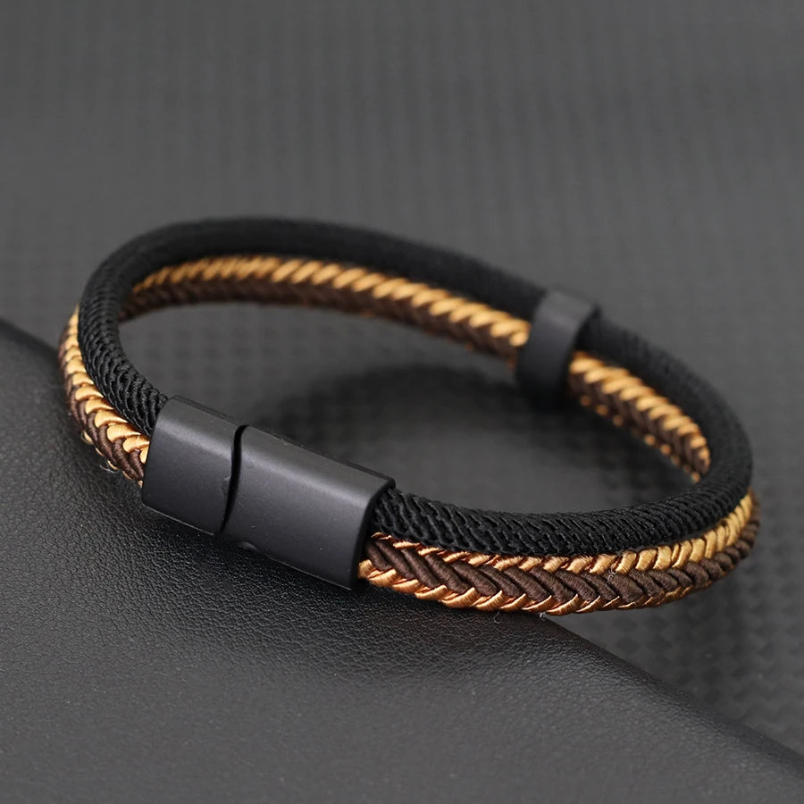 Unique Thread Bracelet Unisex Detachable Magnet Buckle Bangle Outdoor