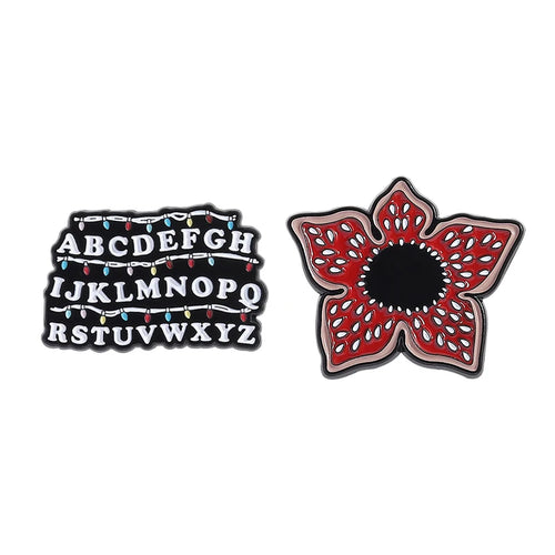 Sci-fi Horror American TV Series Enamel Pin Red Cannibal Flowers