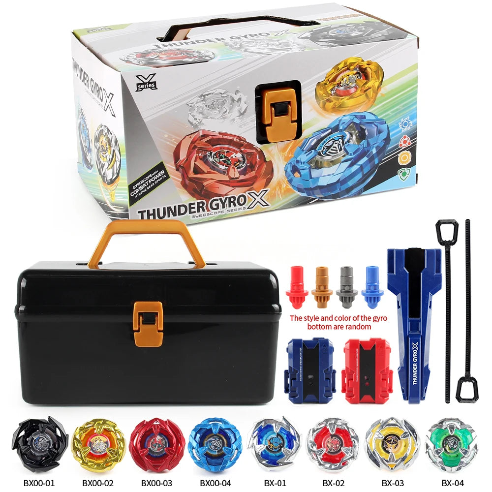Bey X Spinning Toy Kit Gyro Metal Battle Tops with Launchers Organize