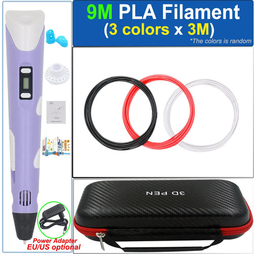 Children's 3D Pen 3D Drawing Printing Pen with LCD Screen Power