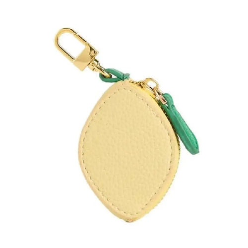 Cute Fruit Shape Leather Coin Purse Mini Zipper Earphone Bag Keychain
