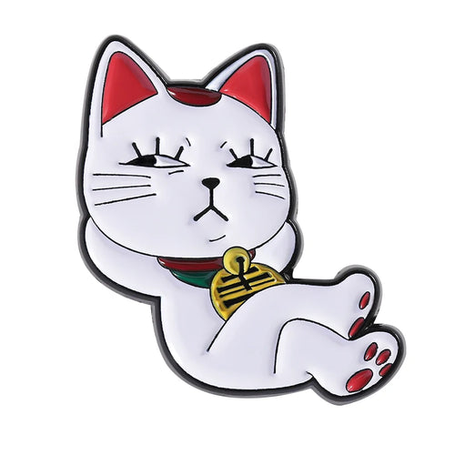 Turbo Granny Cat Spying Enamel Pins Cartoon Anime Characters Cat