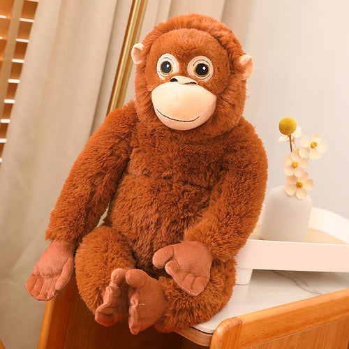 Large Cartoon Gorilla Plush Toy Chimpanzee Monkey Fun Companion Doll