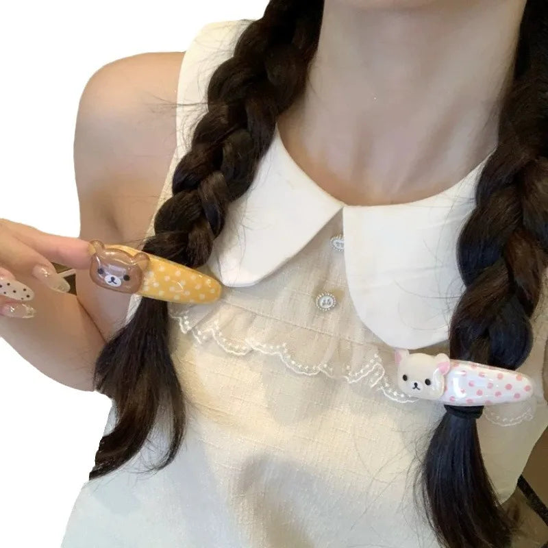 Kawaii Rilakkuma Bangs Side Clip Cartoon Cute Wave Point BB Hair Clip