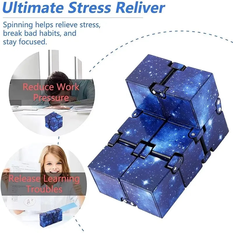 Infinity Cube Flip Adhd Toys Anxiety Toy Fingertips for Game Puzzle