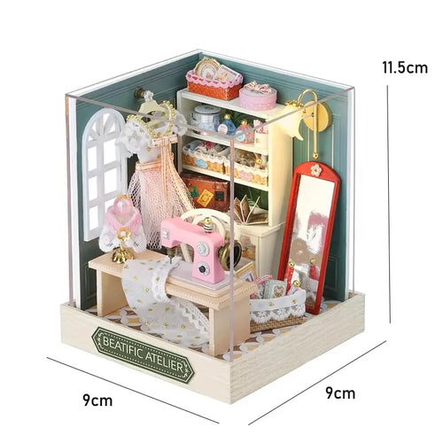 New Miniature Doll Houses DIY Small House Kit Making Room Toys Home