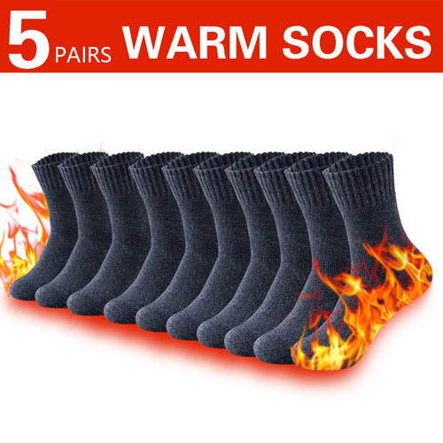 3 Pairs Winter Thick Towel Men's Socks Man's Outdoor Sports Long Socks