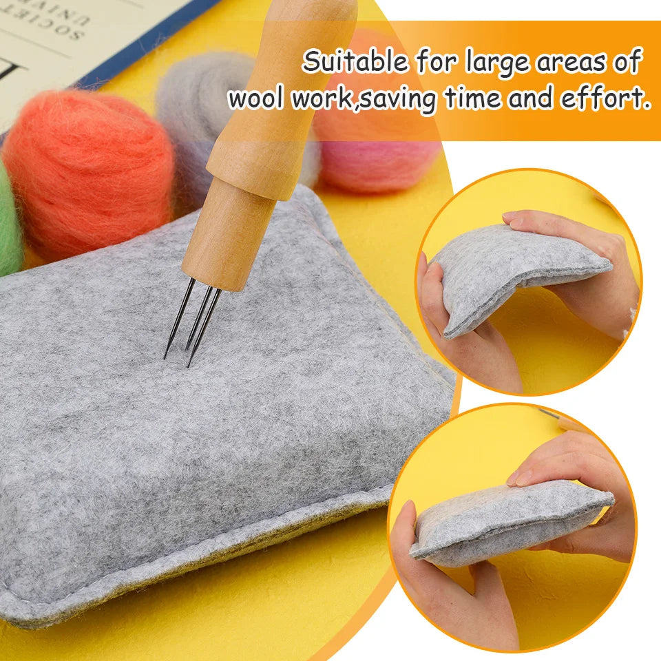 BUDDUR 1PC Wool Felting Pad Needle Felting Poked Pad Wool Felt