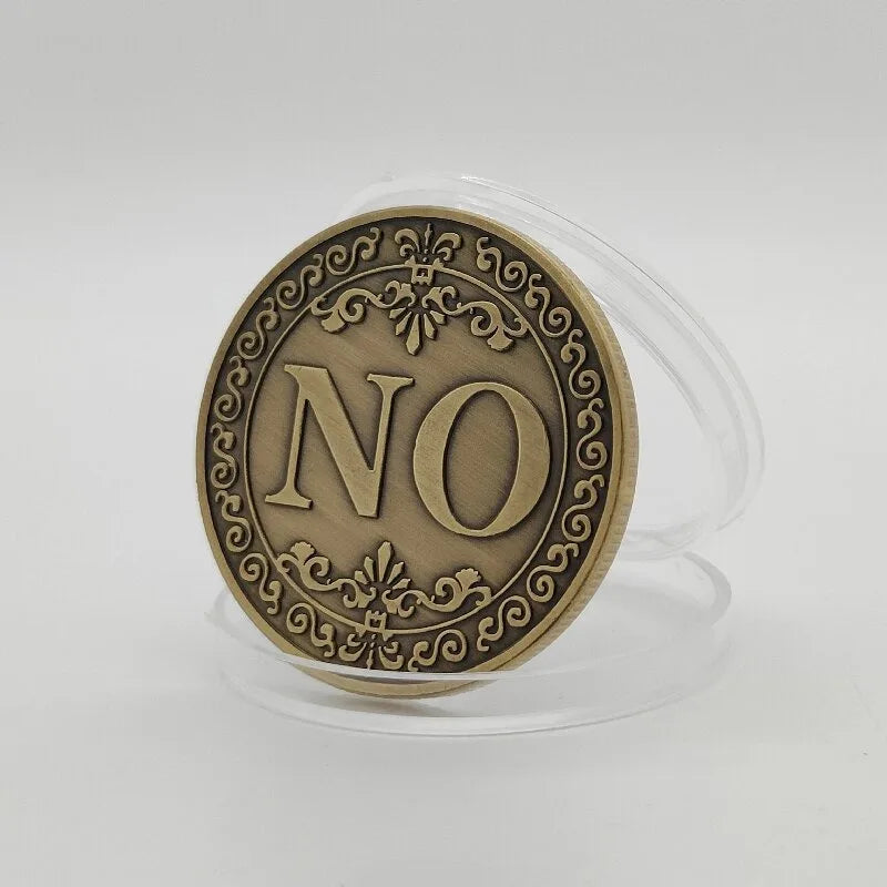 1PC Bronze Yes or No Commemorative Coin Souvenir Non-currency Coins