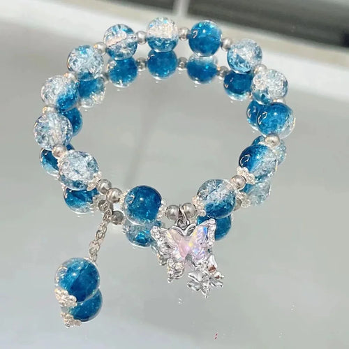 New Simple Beads Crystal Bracelet For Women Girls Korean ins Flower