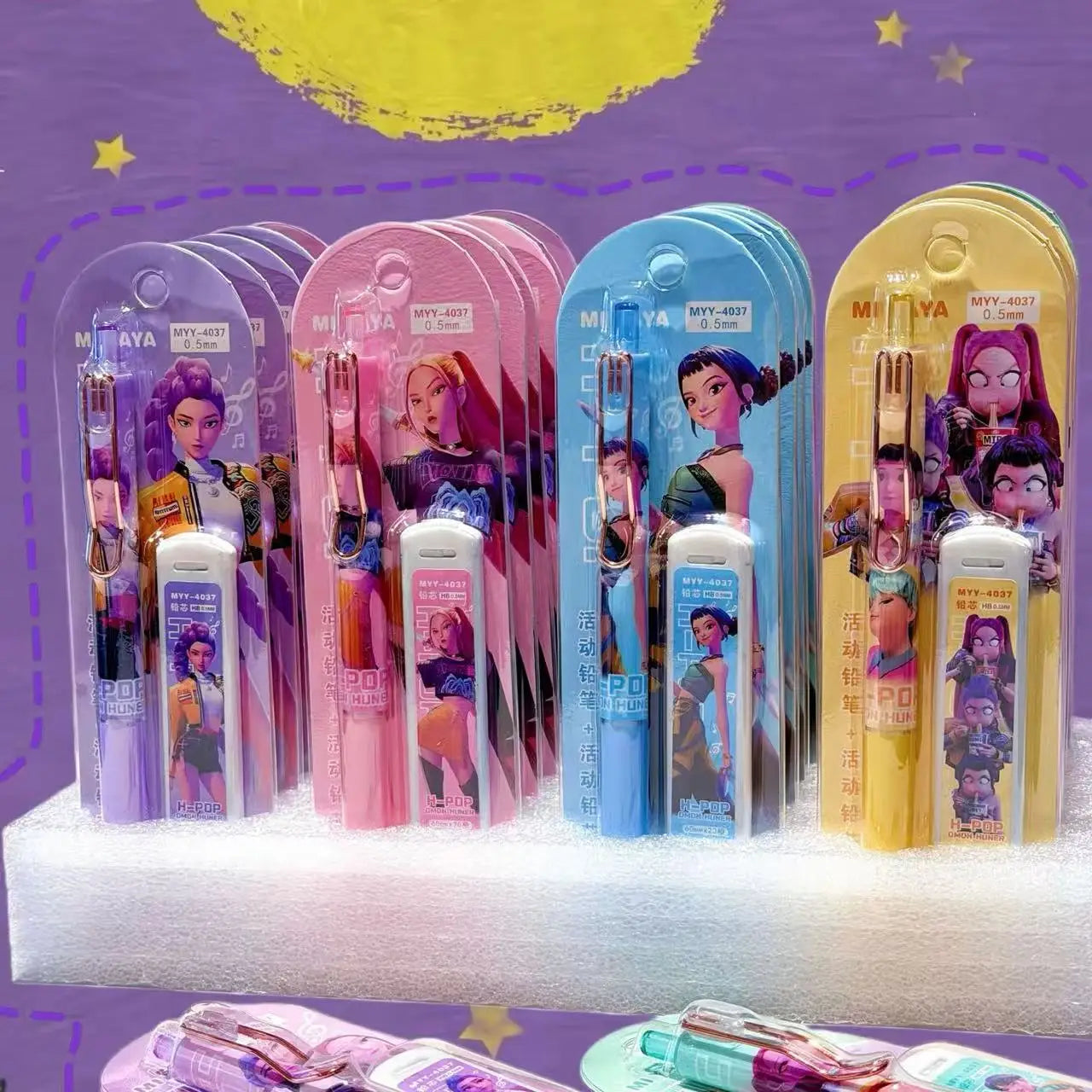 KPOP Demon Hunter Automatic Pencil Set - Random 1/2/4pcs School