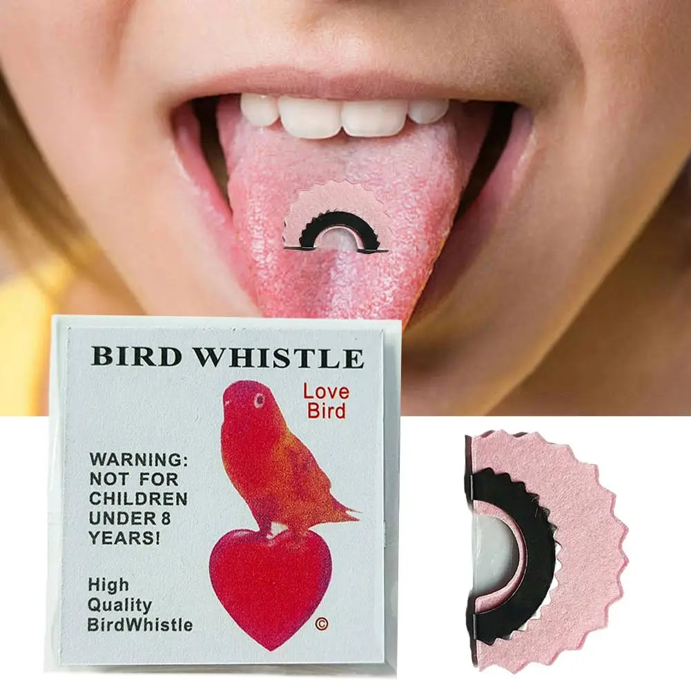 Pink Yelow Bird Wacky Whistle Magic Fun Bird Caller Tongue Warbler