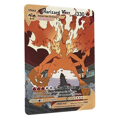 Pokemon Metal Card 10000 Points Arceus Charizard Super Card Golden