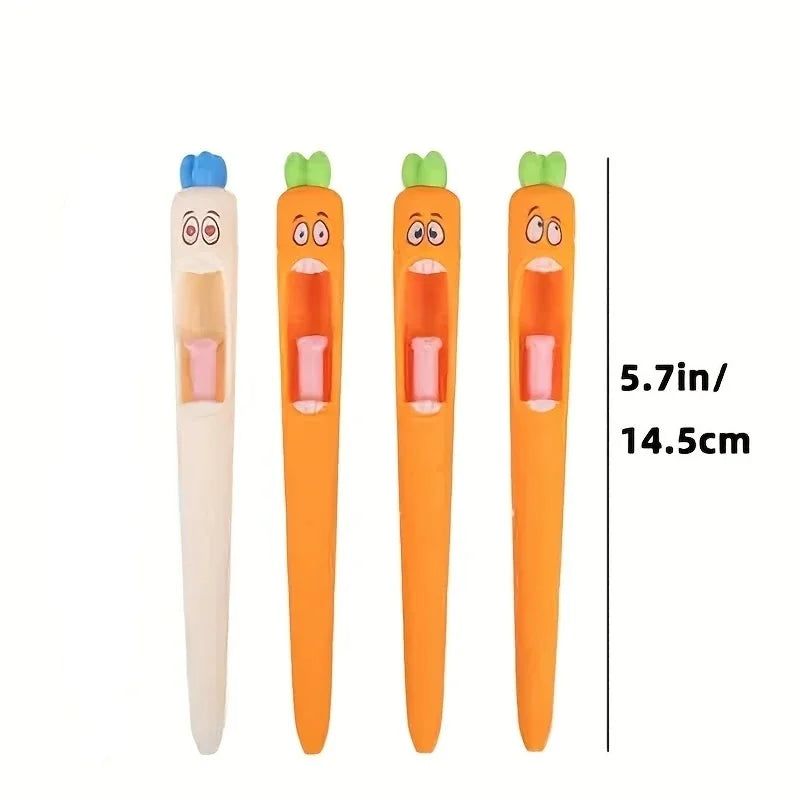 4pcs Multi-Expression Radish Shaped Gel Pens Creative Fresh Stationery