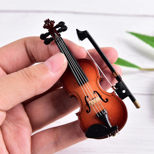 Miniature Music Instrument Plastic Mini Violin Ornament Plastic Crafts