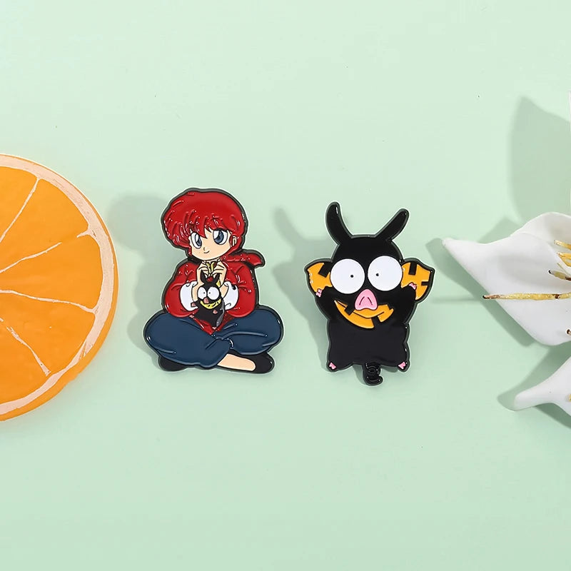 2-9pcs/set Cartoon Characters Collection Enamel Pins Cool Cute Anime