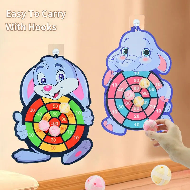 Animal Dart Board for Kids with Sticky Balls.Indoor Outdoor Sport
