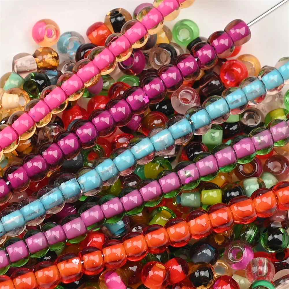 4.0mm Czech Glass Mini Beads Dye Core Small Glass Beads for DIY Making