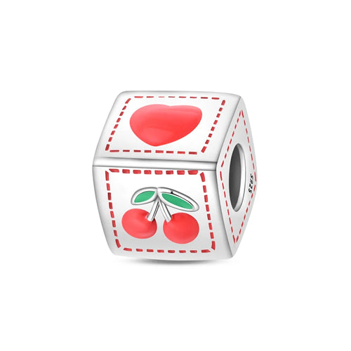 New 925 Silver Color Strawberry Cherry Fruit Series Charms Beads Fit