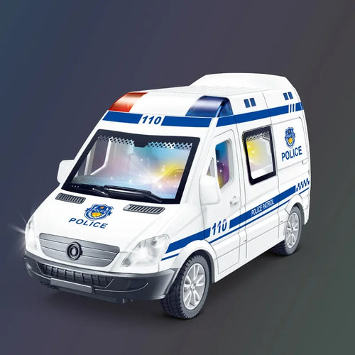 Children's Inertia Pull back Car Toy with Lighting Sound Simulation