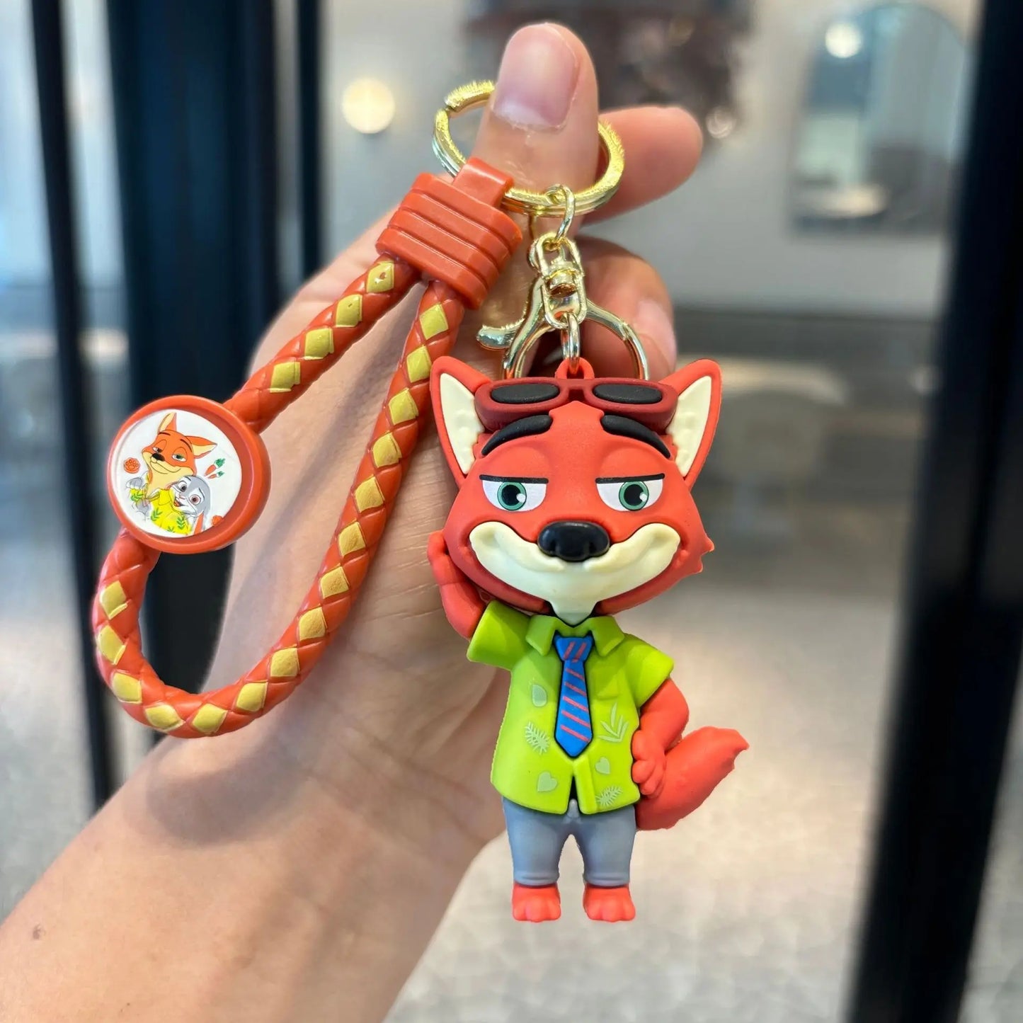 Anime Zootopia 2 Figure Cute PVC Doll Car Key Ring Accessories Bag