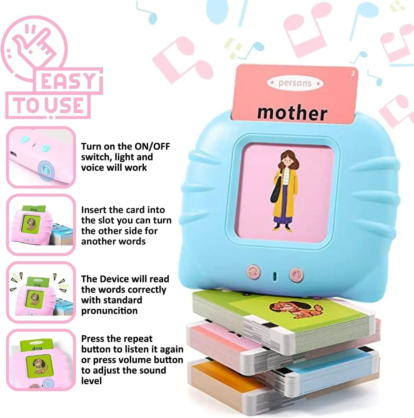 Early Education Flash Card Learning Toys Talking Flashcards for Kids