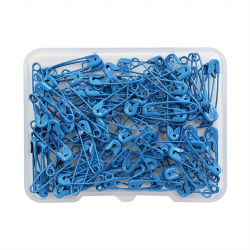 120Pcs Safety Pins Colored Metal Safety Pins with Storage Box Small