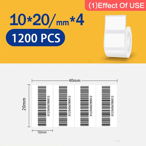 Niimbot 1Roll B1 White Sticker Waterproof Paper Adhesive Label White