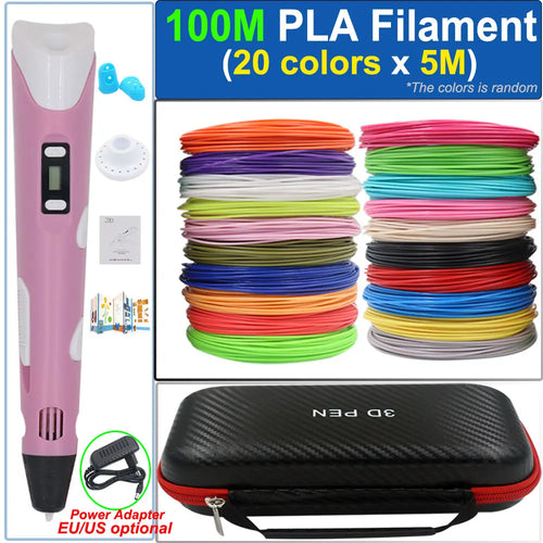 Children's 3D Pen 3D Drawing Printing Pen with LCD Screen Power