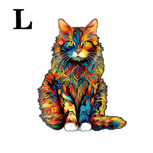 unique Cat Pattern Wooden Puzzle,Irregular Animal Shapes,  Leisure