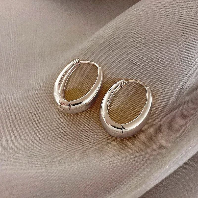 LATS 2024 Hot Sale Fashion Metal Drop Earrings for Woman Vintage Hoop