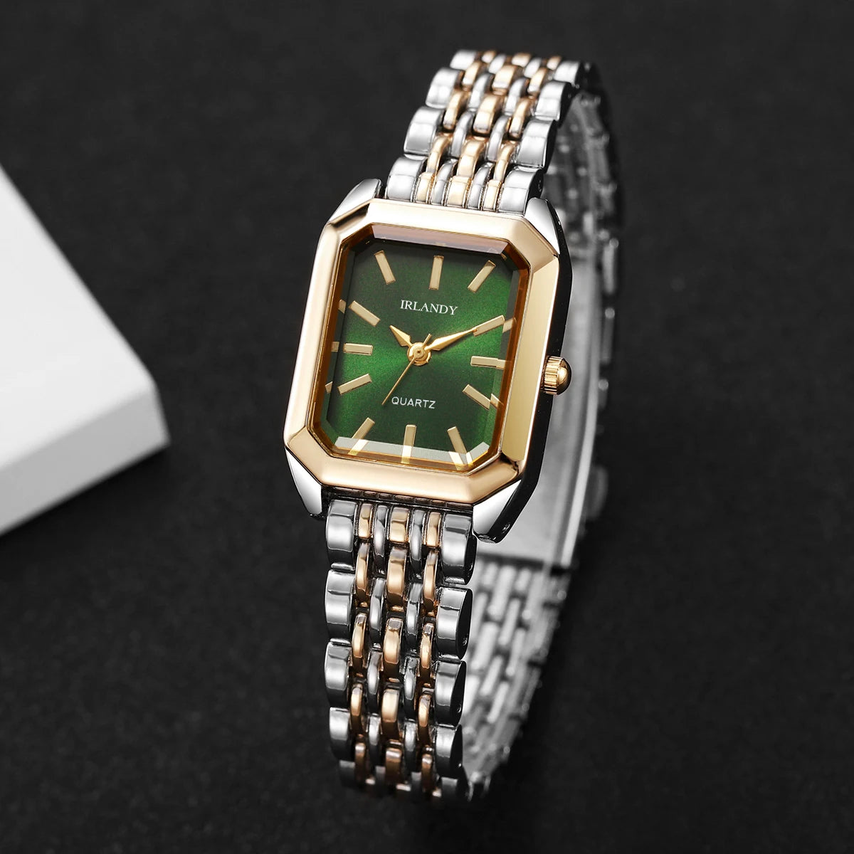Fashion Rectangle Women Watches Steel Strap Ladies Quartz Wrist Watch