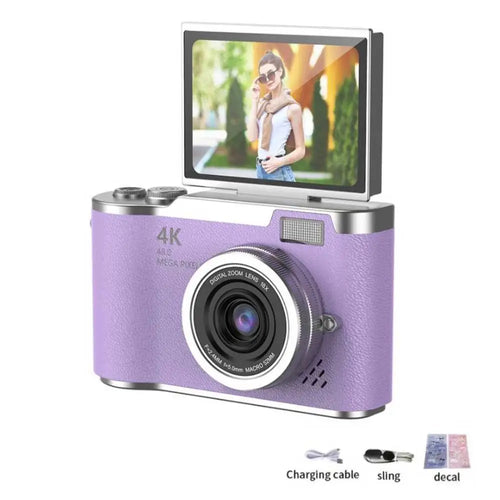 4K Digital Camera Beauty Filters 48MP HD Student CCD Camera CMOS Anti