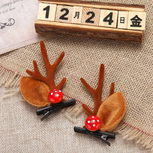Christmas Antler Hair Clips Pendants Xmas Ornaments Merry Christmas
