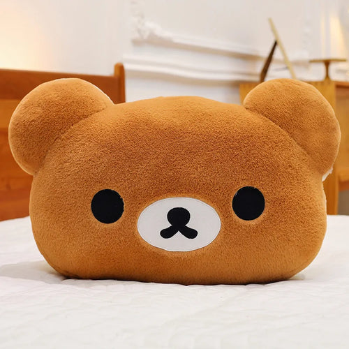 Rilakkuma Big Head Plush Pillow Large Size Cute Soft Stuffed Toy