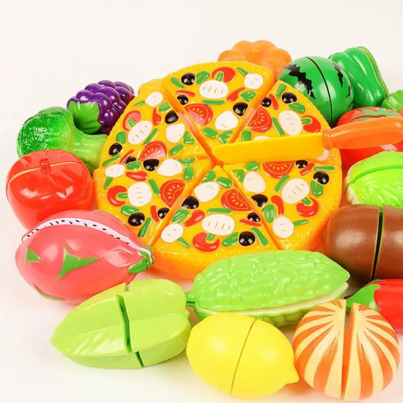 6/10/13/24Pcs Kitchen Fun Cutting Fruits and Vegetables Food Play