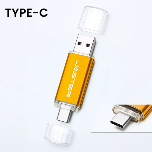 High speed TYPE C 2in1 USB flash drive 128GB 64GB 32GB metal Pen drive