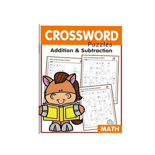 32-Page Math Fill-In-The-Blank Puzzle Activity Book: Children's