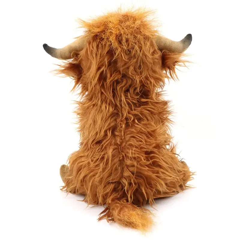 25cm Simulation Highland Cow Plush Animal Doll Soft Stuffed Highland