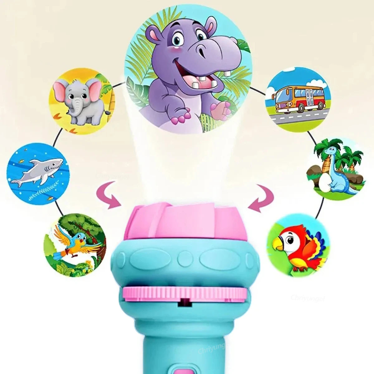Projector Flashlight for Kids 10 Cards 80 Patterns Bedtime Toys