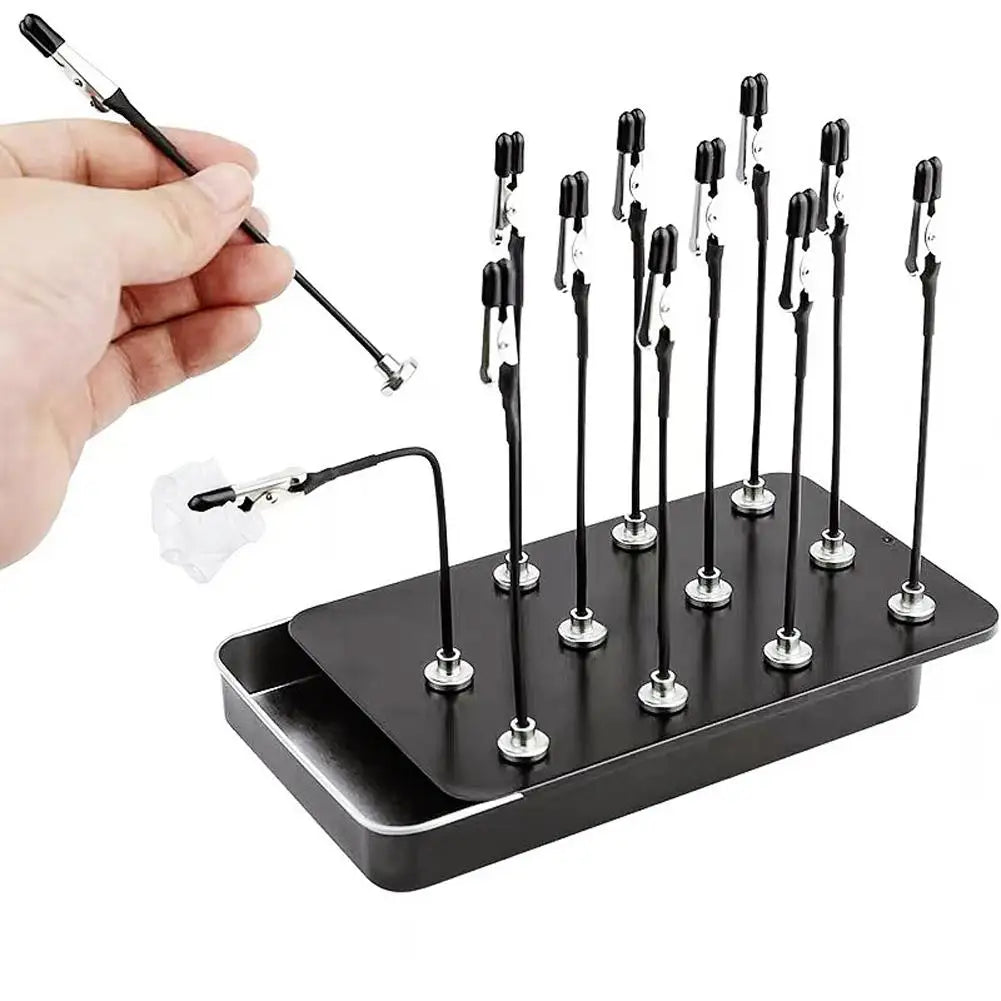Model Painting Stand Base Holder 13PCS Alligator Clip Sticks Magnetic
