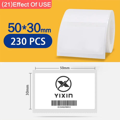 Niimbot 1Roll B1 White Sticker Waterproof Paper Adhesive Label White