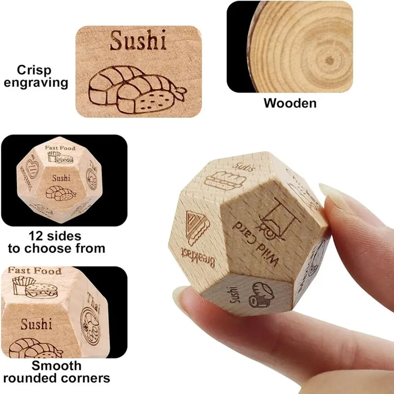 Dice for Her Him Couples Gift Ideas Food Decision Dice Games Christmas