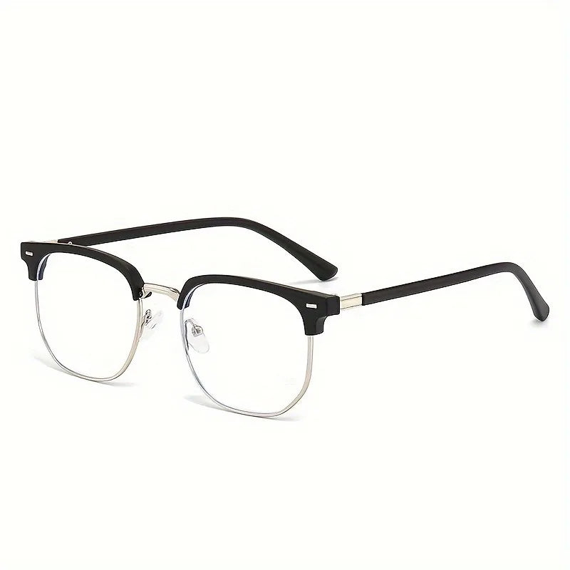 1 Piece of Men's Casual Style Half Framed Glasses PC Lenses Decorative
