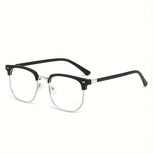 1 Piece of Men's Casual Style Half Framed Glasses PC Lenses Decorative