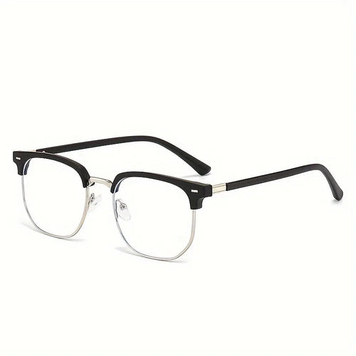 1 Piece of Men's Casual Style Half Framed Glasses PC Lenses Decorative